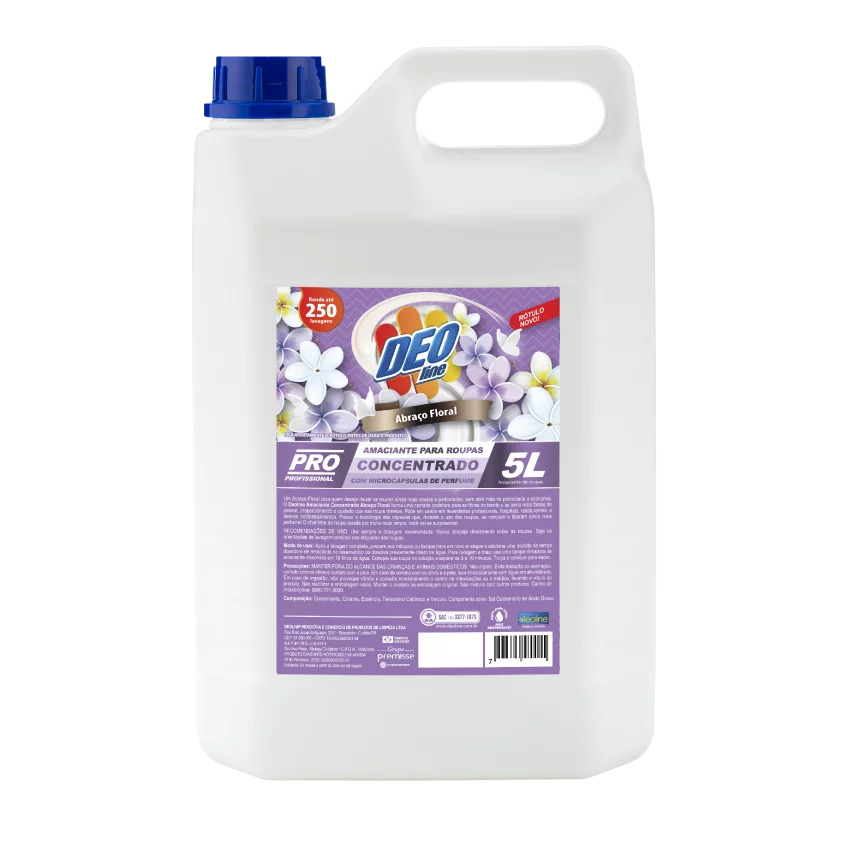 AMACIANTE ABRAÇO FLORAL ROXO 5L DEOLINE