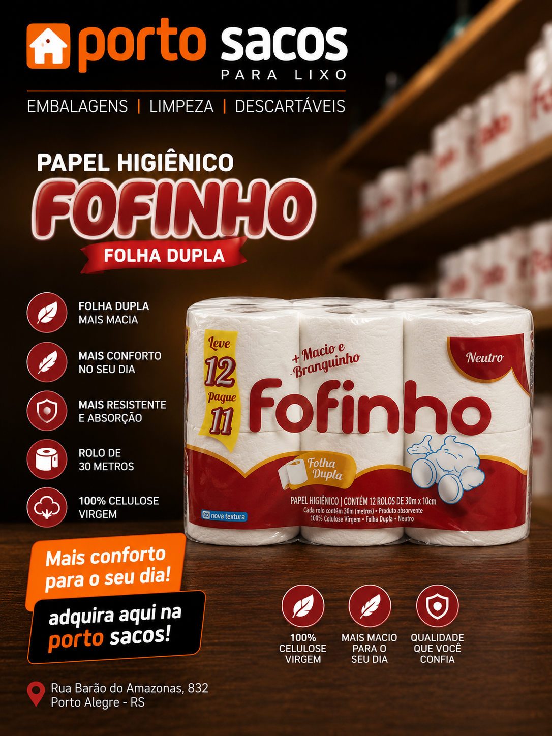 FOFINHO FOLHA DUPLA NEUTRO C12