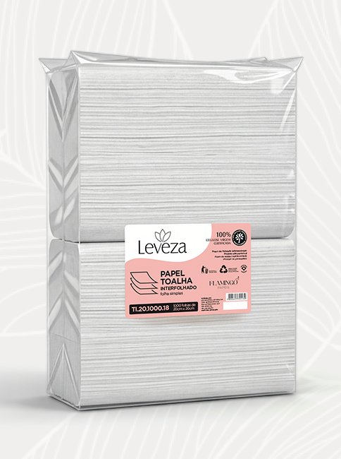 PAPEL TOALHA INTERF LEVEZA 100% CELULOSE VIRGEM C1000 20X20