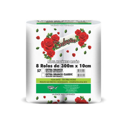 PAPEL HIGIÊNICO MONTANA - FOLHA SIMPLES - 300M - BRANCO - C/ 08 ROLOS